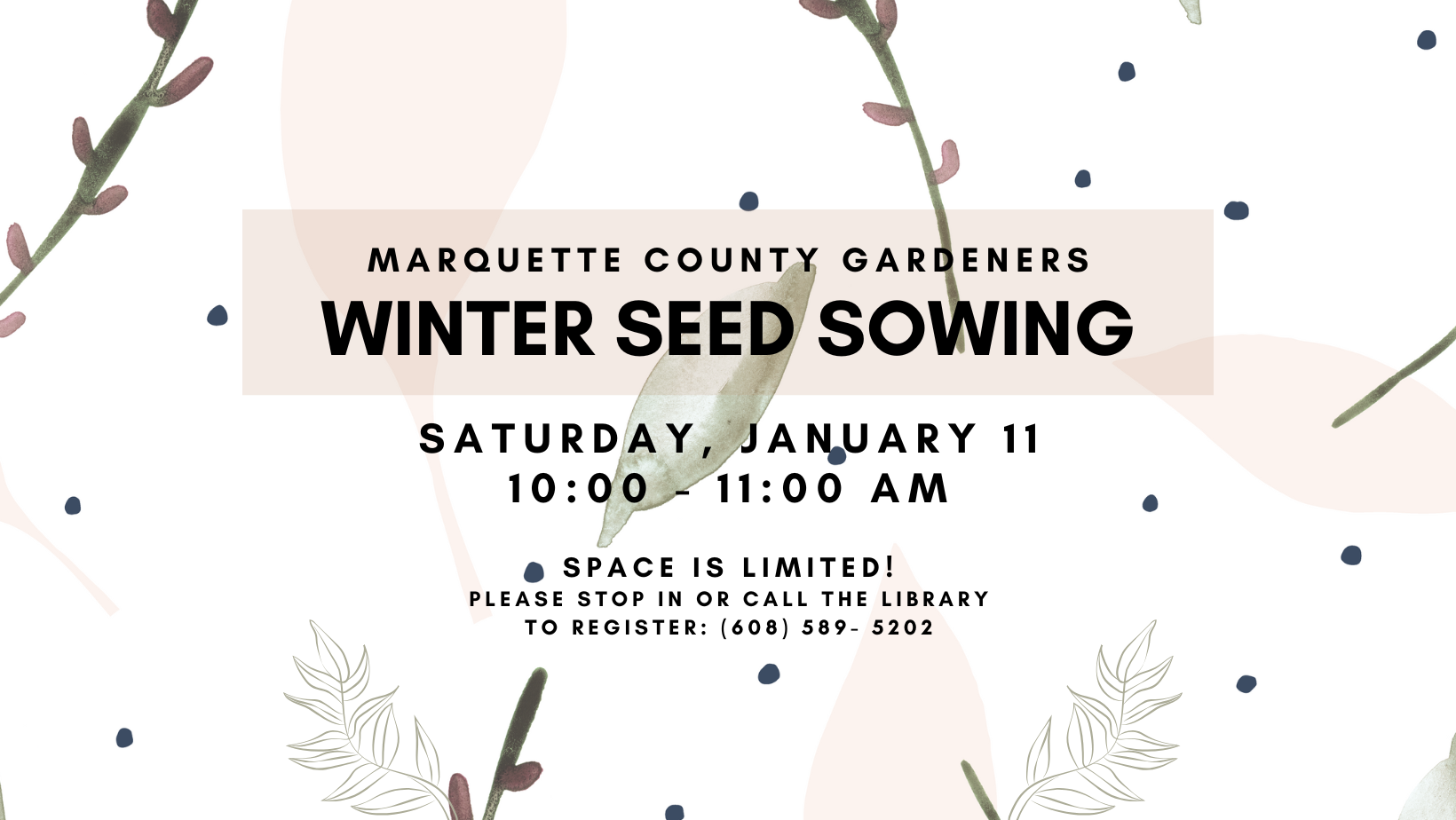 Winter Seed Sowing Class